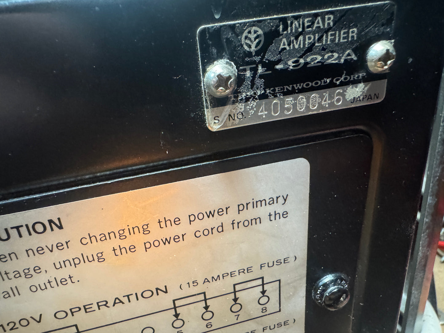 Kenwood TL-922A Amplifier