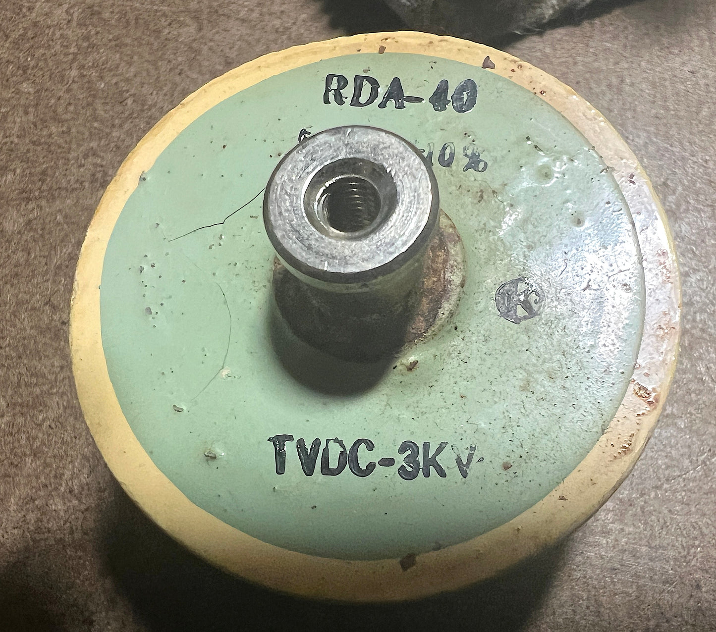 Kenwood TL-922 Door Knob Style Capacitor, RDA-40 500pf, 3000 volt in used HAM Radio parts