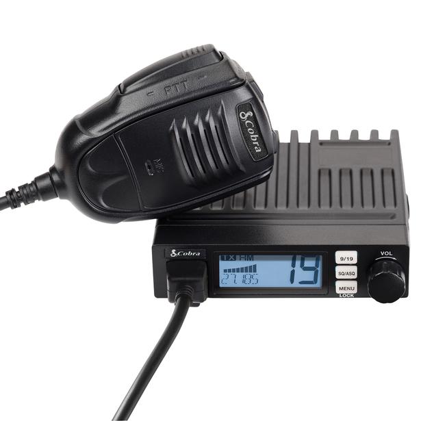 COBRA - 19MINI ULTRA-COMPACT 40 CHANNEL CB RADIO WITH HANDS FREE OPERATION