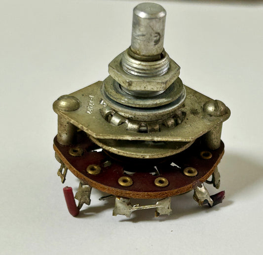 Mechanical potentiometer on a white background