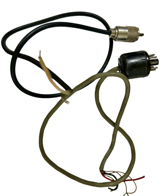 Cable with connectors on a white background
