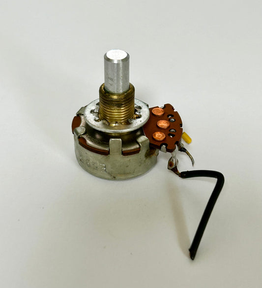 Mechanical potentiometer on a white background