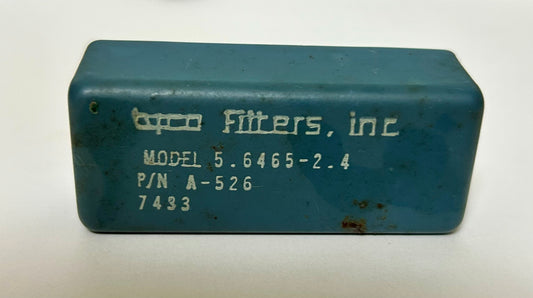 Blue filter block with 'Topco Filters, Inc' branding on a white background