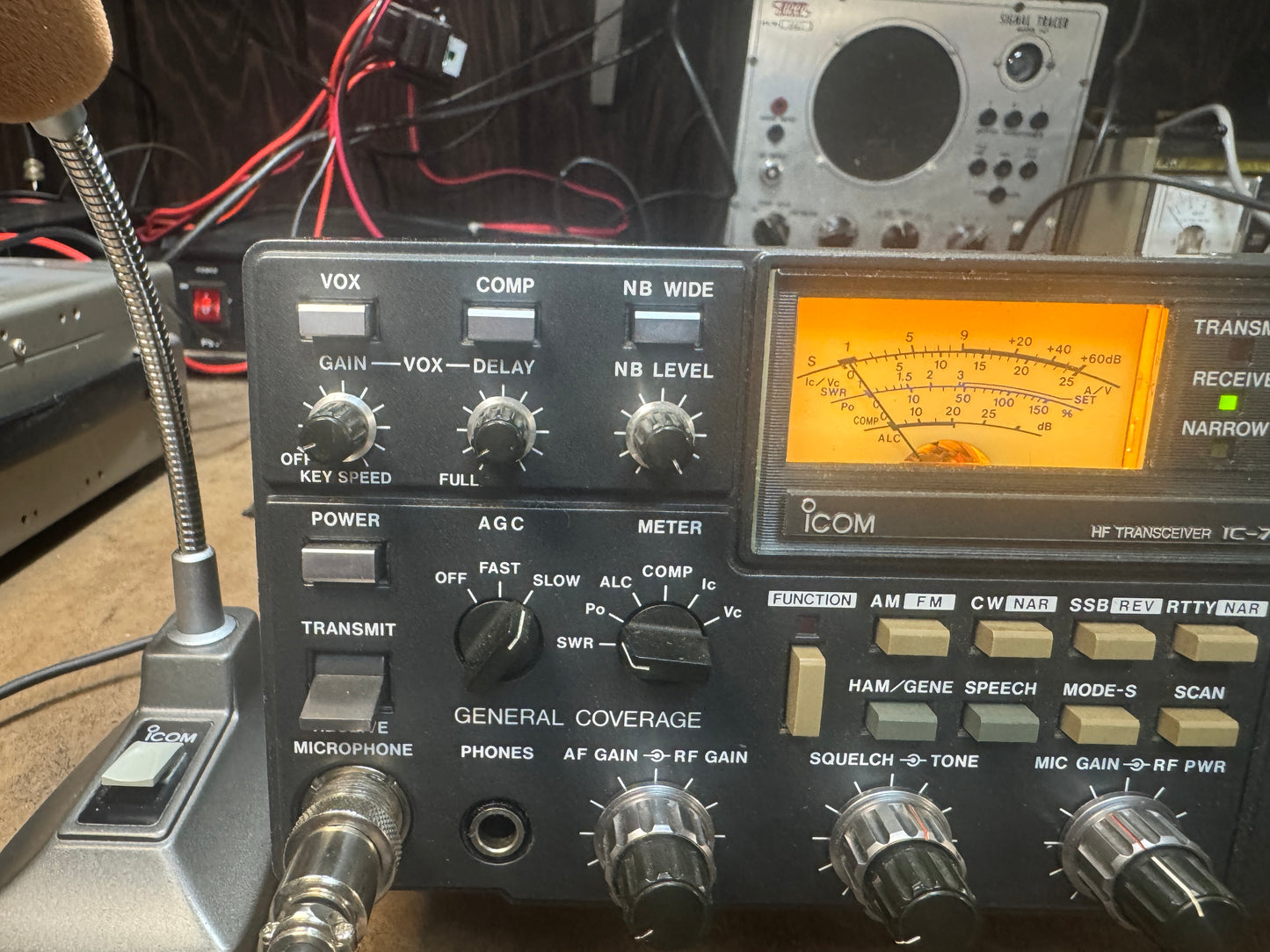 Icom IC-751A with SM6 and PS15