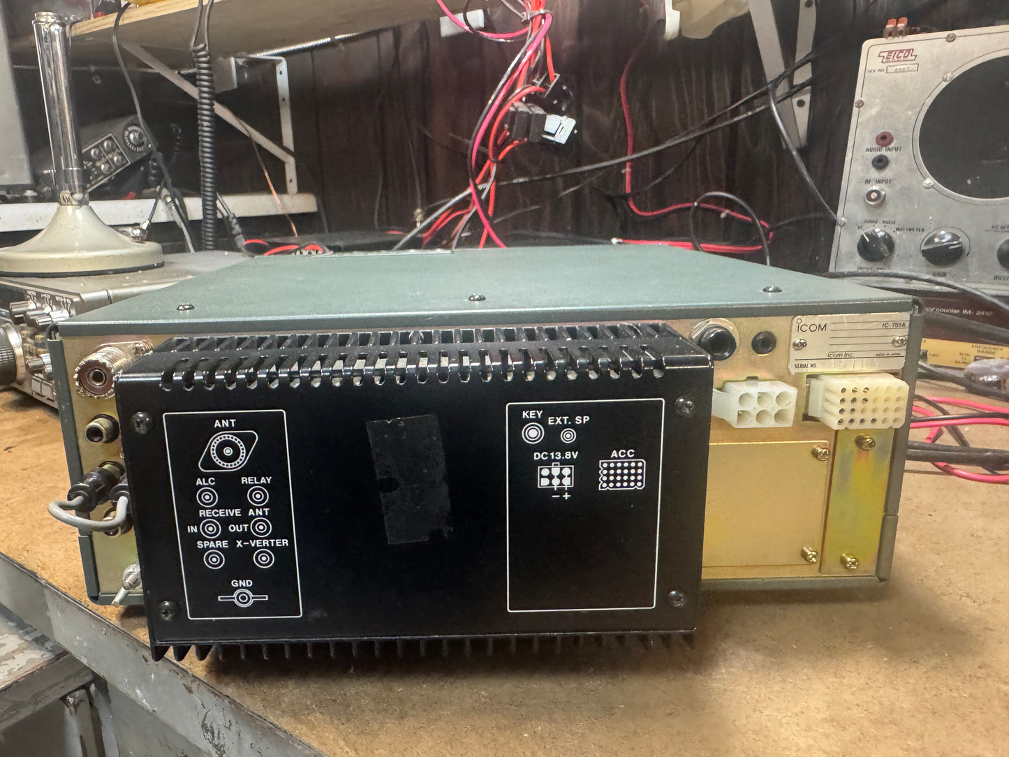 Icom IC-751A with SM6 and PS15