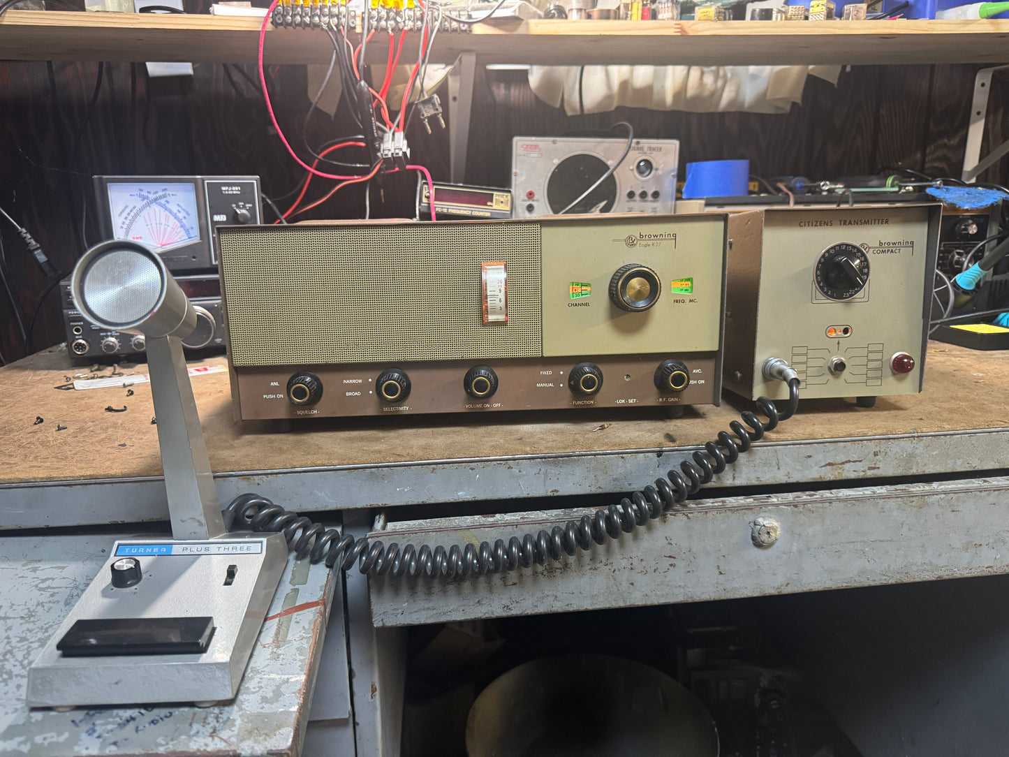 Browning R27 and Compact  AM Transmitter with Turner +3
