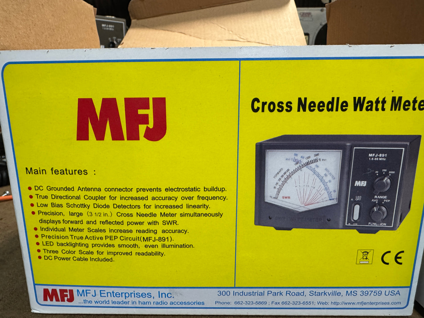 Mfj-891 Cross Needle SWR/Watt Meter (new)