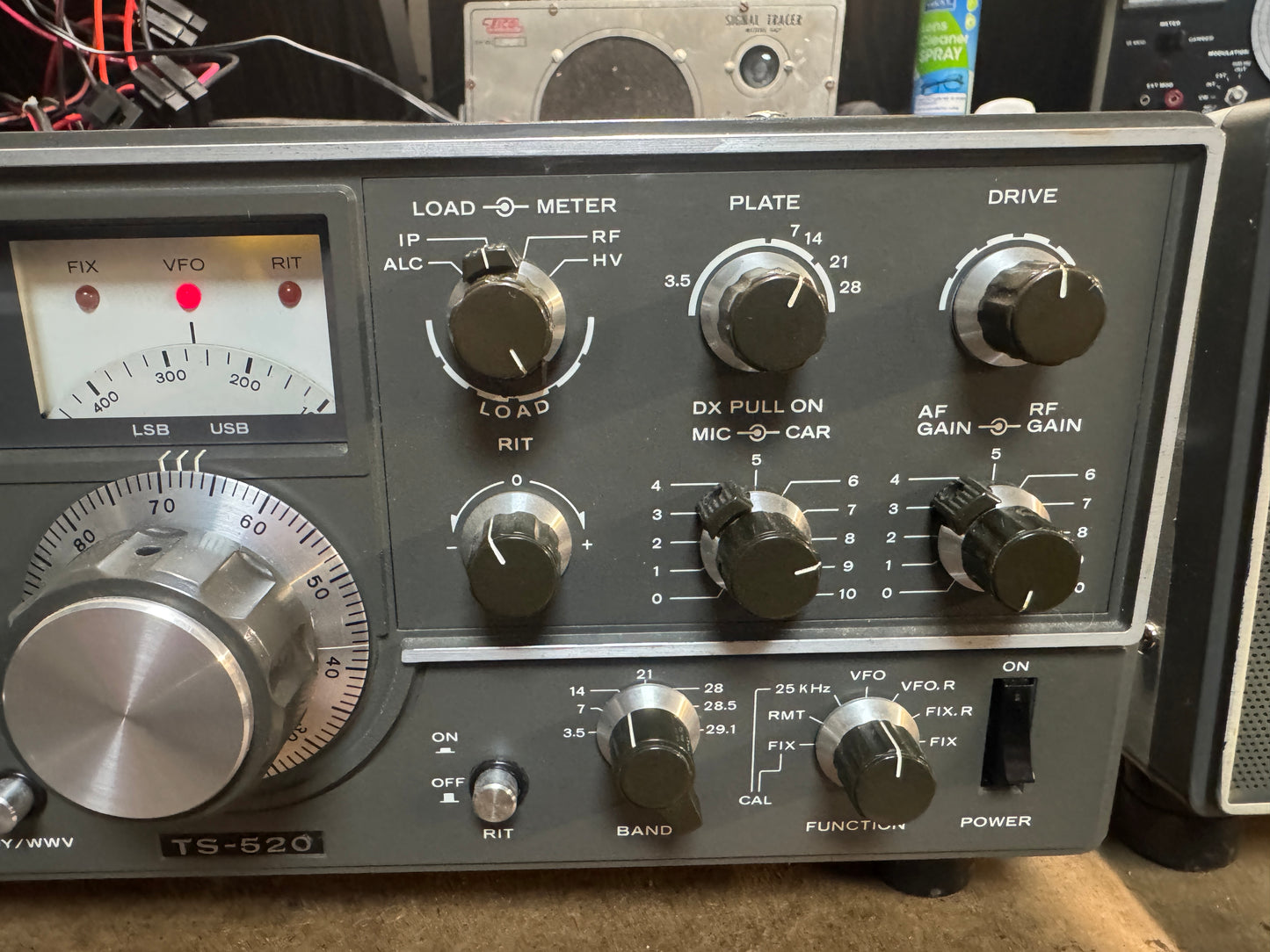 Kenwood TS-520 with a SP-520 and D-104