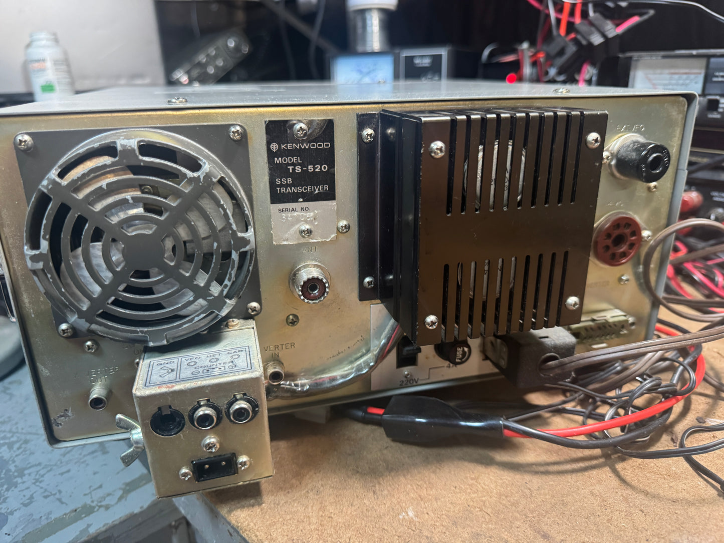 Kenwood TS-520 with a SP-520 and D-104
