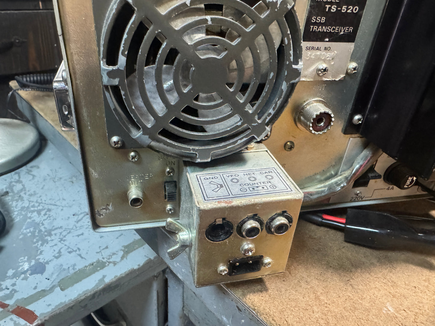 Kenwood TS-520 with a SP-520 and D-104