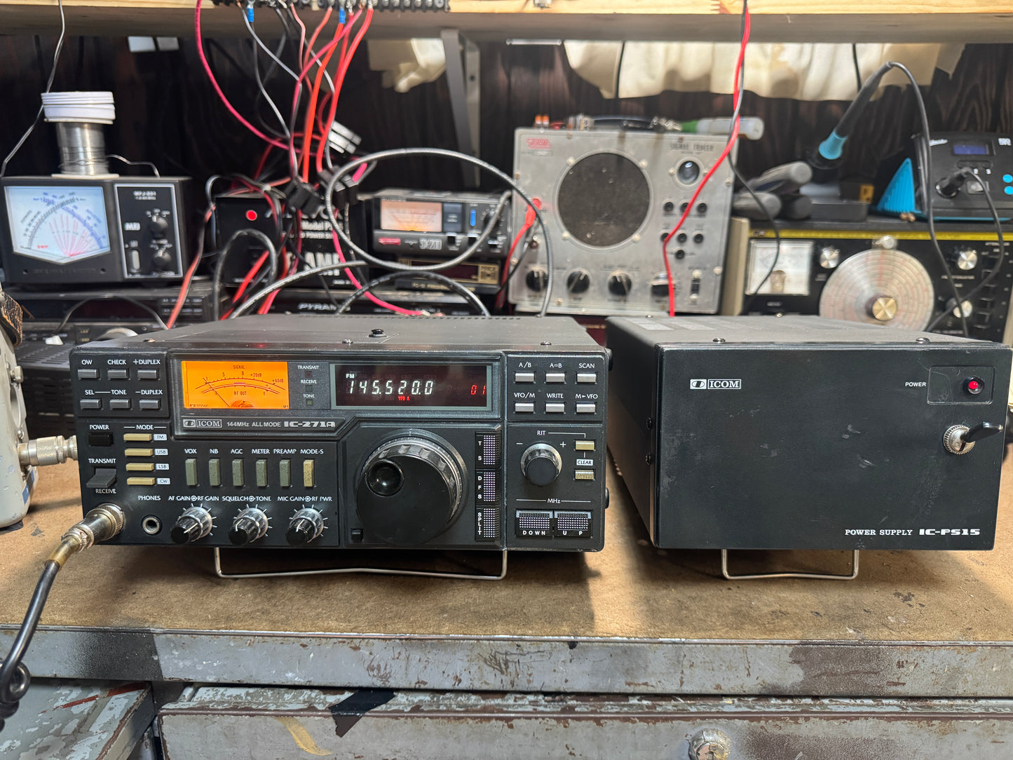 Icom IC-271A and IC PS-15 Power Supply