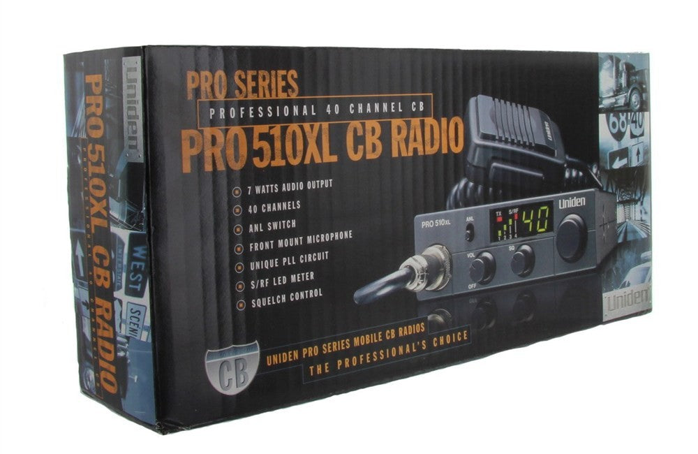 UNIDEN PRO510XL COMPACT 40 CHANNEL CB RADIO WITH ANL FILTER