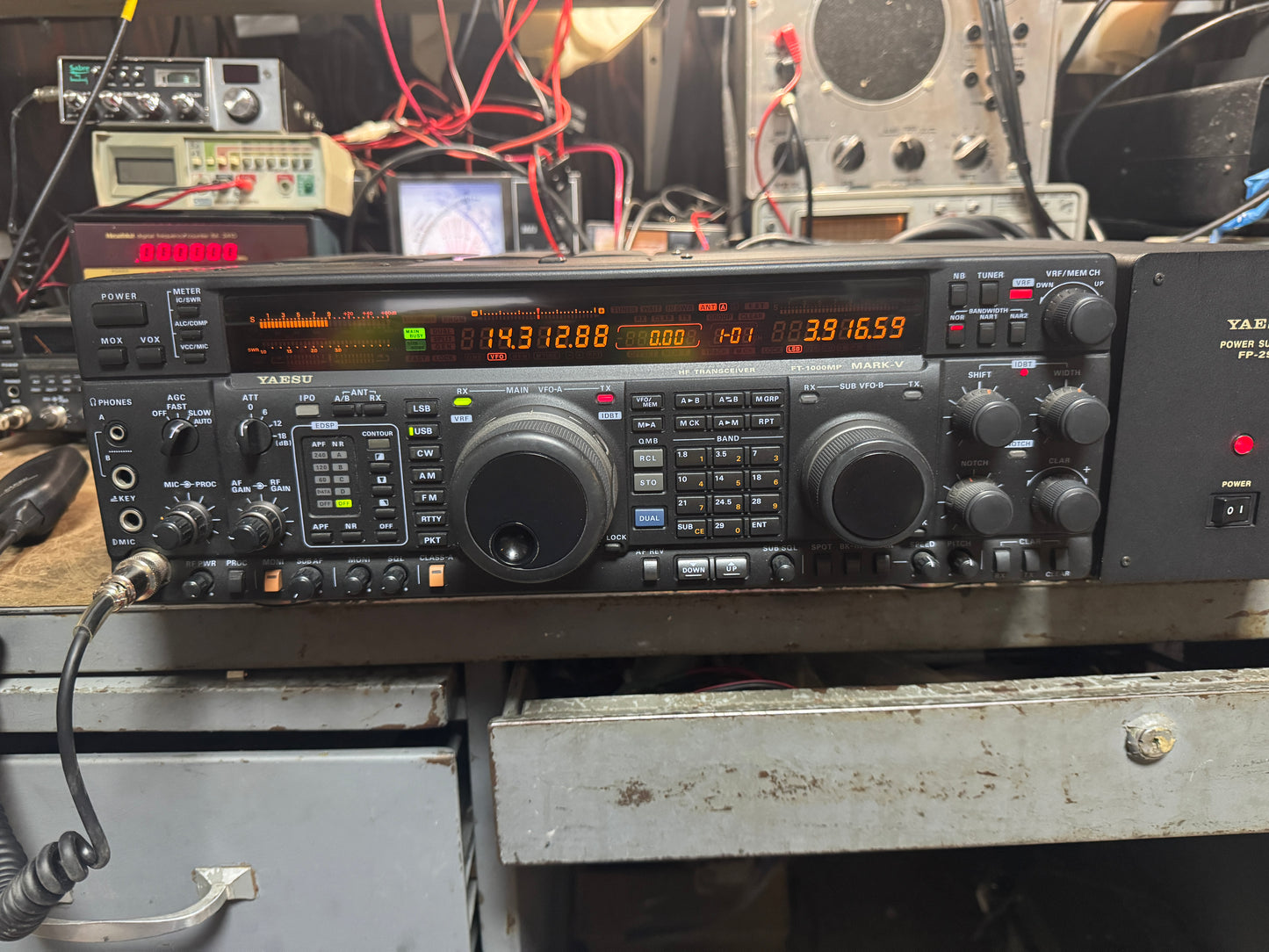 Yaesu ft-1000MP Mark V and FP29 Power Supply in used HAM Radio Equipment